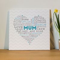 Heart Word Canvas Mothers Day